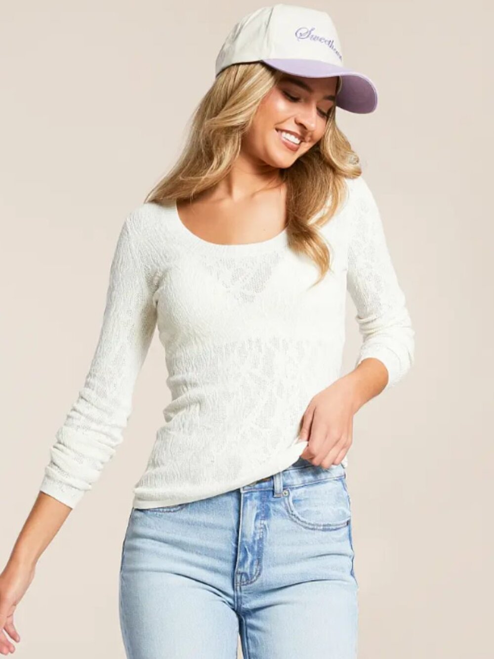 *NWT* Z SUPPLY Tibi scoop mesh sweater in white :-)